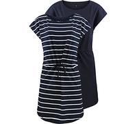 ONLY OnlMAY S/S Dress - Mini abito estivo da donna, taglia XS, S, M, L, XL, XXL, a righe, nero, 100% cotone, Night Sky Primo Stripe, XL