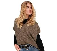 ONLY ONLMELODY Vest Knt Noos Maglioncino a Gilet, Caribou/Detail:Melange, L da Donna