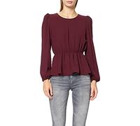 ONLY Onlmette DAR L/S O-Collo Top Noos Wvn T-Shirt, Port Royale, XS Donna