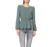 ONLY Onlmette DAR L/S O-Neck Top Noos Wvn T-Shirt, Balsamo Verde, S Donna
