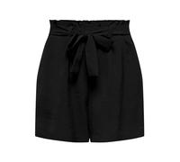 ONLY Onlmette Lavender Paperbag - Pantaloncini Noos W, Pantaloncini in Tessuto Donna, Nero, XS