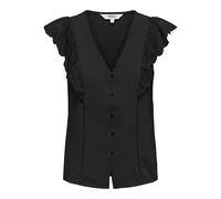Only Onlmette Life SL V-Neck Mix Top Wvn CS, Nero, S Donna