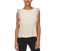 ONLY Onlmette SL Pizzo Top Wvn, Guscio di Sabbia, L Donna