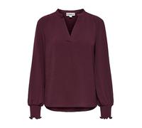 ONLY Onlmette V-Neck LS Smock Top Noos Wvn, Cioccolato decadente, M