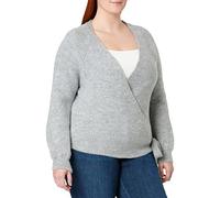 ONLY Onlmia L/S Wrap Cardigan Knt Noos Maglione, Melange Grigio Chiaro, L Donna