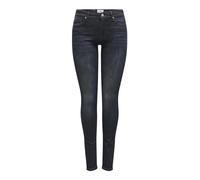 ONLY ONLMILA Jeans a Vita Alta Skinny Fit, Denim Nero, W32