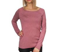 Only Onlmila Lacy L/S Long Pullover Knt Noos Felpa, Rosa (Mesa Rose/Melange), S Donna