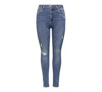 ONLY ONLMILA Life HWSK Ank Dst BJ139944 Noos Jeans, Denim Blu Medio, 30/32 Donna