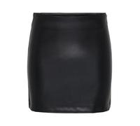 ONLY Onlmiri Life MW Faux Lea Zip Skirt Pnt Gonna, Nero, L Donna