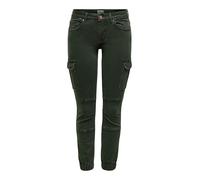 Only Pantaloni cargo da donna Missouri verde scuro 40x32