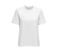 ONLY Onlmonja - Maglietta da Donna a Maniche Corte con Scollo Rotondo, vestibilità Normale, Stile Basic, Bianco, S