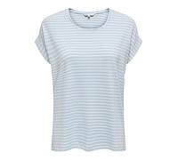 ONLY Onlmoster Stripe S/S O-Neck Jrs Noos Top Basic Scollo A Maniche Corte per Abbigliamento Casual, Cielo Sereno, L Donna