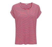 ONLY Onlmoster Stripe S/S O-Neck Jrs Noos Top Basic Scollo A Maniche Corte per Abbigliamento Casual, Litchi, XXXL Donna