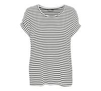 ONLY Onlmoster Stripe S/S O-Neck Jrs Noos Top Basic Scollo A Maniche Corte per Abbigliamento Casual, Ballerino di Nuvola, M Donna