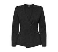 ONLY Onlmyera Life LS One Button Cardigan Knt, Grigio Scuro mélange, L Donna