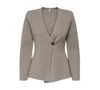 ONLY - Cardigan strutturato color pietra con scollo a V-Neutro 38