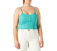 ONLY Onlnessa S/L Pulsante Corto Top Jrs Gilet, Verde Marino, S Donna