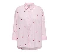 ONLY Onlnew Lina Grace LS EMB Shirt Noos Wvn Camicia a Maniche Lunghe con Chiusura a Bottoni, Roseate Spoonbill, L Donna