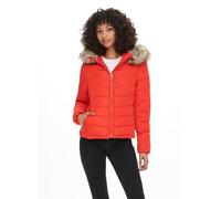 ONLY Onlnewellan-Giacca Trapuntata con Cappuccio CC Otw, Avviso Rosso, XS Donna