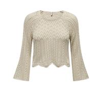 Only Pullover Cropped 3/4 White/Cloud Dancer da Donna L Bianco