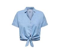 ONLY Onlnova Azure S/S Knot Shirt Ptm, Mix Blu Chiaro, XS Donna