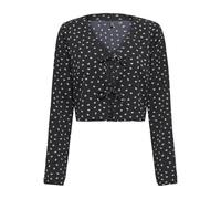 ONLY Onlnova Life Elite L/S Hailey Tie Top, Nero, S Donne, Nero, S