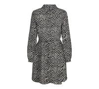 ONLY Onlnova Life Vis L/S Abito a Camicia, Nero, S, Nero, S