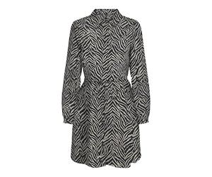 ONLY Onlnova Life Vis L/S Abito a Camicia, Nero, S, Nero, S
