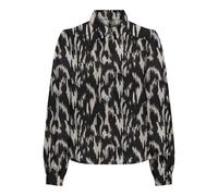ONLY Onlnova Life Vis L/S Emma Shirt Camicia da Donna, Black/AOP:590 Rough Animal, XS