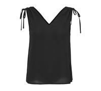 ONLY Onlnova Life Vis S/L Ruching Top Solid T-Shirt, Nero, M Donna