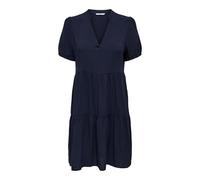 ONLY Onlnova Life Vis S/S Thea Dress Solid Vestito, Cielo Notturno, XS Donna