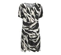 ONLY Onlnova Life Vis Thea KH Dress AOP, Nero, XL Donna
