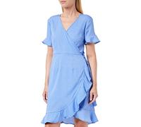 ONLY Onlolivia S/S Wrap Dress Wvn Noos Vestito, Blu (Blue Bonnet/AOP/Confetti DOT), 32 EU Donna