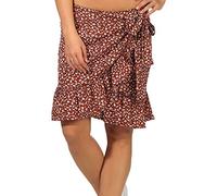 ONLY Onlolivia Wrap Skirt Wvn Noos Gonna, Henna/AOP: Fiore A Due Toni, XL Donna