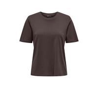 ONLY Onlonly S/S Tee Jrs Noos T-Shirt Scollo A Maniche Corte per Il Massimo Comfort, Guarnizione Marrone, S Donna