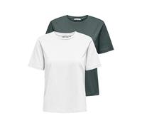 ONLY Onlonly S/S Tee Noos 2 Pack T-Shirt, Balsamo Verde, XL (Pacco da 2) Donna