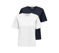 ONLY Onlonly S/S Tee Noos 2 Pack T-Shirt, Blazer Blu Marine, XS (Pacco da 2) Donna