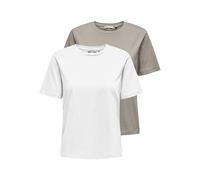 ONLY Maglietta 'ONLOnly' camello / bianco, Taglia S