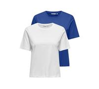 ONLY Onlonly S/S Tee Noos 2 Pack T-Shirt, Surf The Web, XS (Pacco da 2) Donna