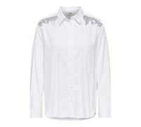 ONLY Onloregon Leana Life LS Embeli Shirt Wvn, Bianco, S Donna
