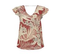 ONLY Onlpalina Life SS V-Neck Top Ptm Camicetta a Maniche Corte da Donna, Colore: Rosso, S