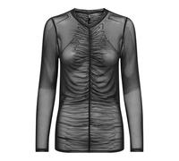 Only Onlparis L/S Ruching Top Box Jrs Alto, Nero, M Donna