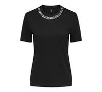 ONLY Onlparker S/S O-Neck Bling Top Box Jrs, Nero, L Donna