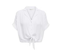 Only Onlpaula Life S/S Tie Shirt Wvn Noos, Camicia a maniche corte Donna, Bianco, L
