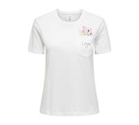 ONLY Onlpolly Life Reg S/S Pocket Top Box Jrs, Ballerino di Nuvola, M Donna