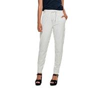 Pantaloni da donna Only Poptrash easy rush stripe Blanc Sx30