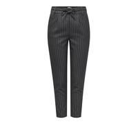 Only Onlpoptrash-naja-Pantaloni a Righe Sottili Noos Tessuto, Grigio Scuro Melange/Strisce: Strisce Bianche, XS x 34L Donna