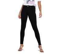 ONLY Onlpower Mid Push Up SK BB Rea3659, Jeans Donna, Nero (Black Black), S / 32L