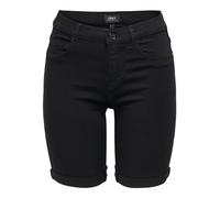 Only Onlrain Mid Long Shorts (Black Cry6060, Pantaloncini Donna, Nero, L