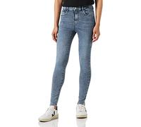 ONLY Onlrain Mid Waist Skinny Ank Acid Pim Jeans, Denim Blu Chiaro. Dettagli: Acido, (M) W x 32L Donna